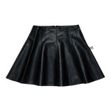 N°21 Gonna tinta unita In Ecopelle Nero per Bambina N2106A NERO N°21 
