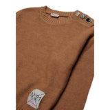 N°21 Maglia Girocollo tinta unita con Applicazioni Cammello per Bambina N2106WX CAMMELLO N°21 