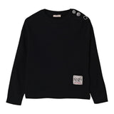 N°21 Maglia Girocollo tinta unita con Applicazioni Nero per Bambina N2106WX NERO N°21 