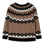 N°21 Cardigan tinta unita con Stampa Marrone per Bambina N2106ZX MARRONE N°21 