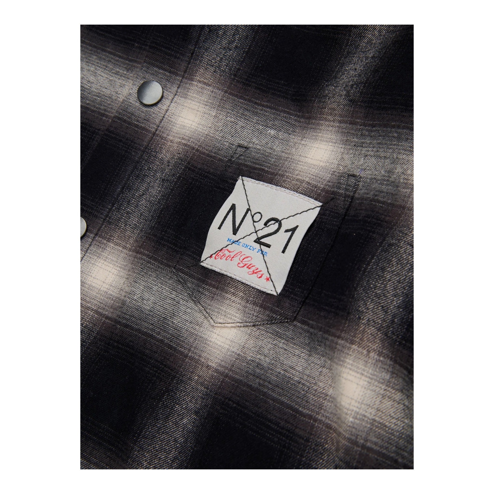 N°21 Camicia Manica Lunga con Cappuccio Nero per Bambino N2107Y NERO N°21 