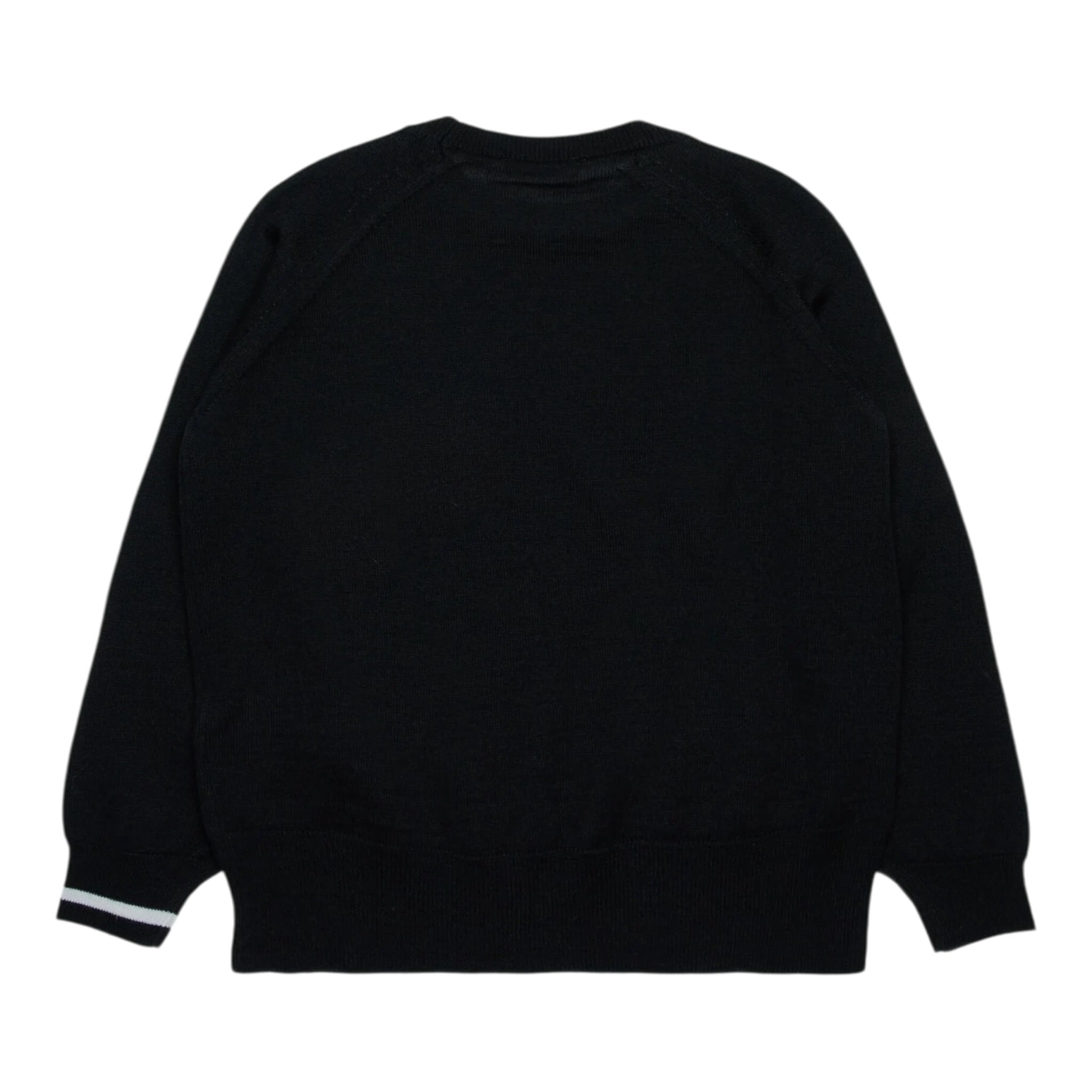 N°21 Maglia Girocollo tinta unita con Logo Nero per Bambino N2108H NERO N°21 