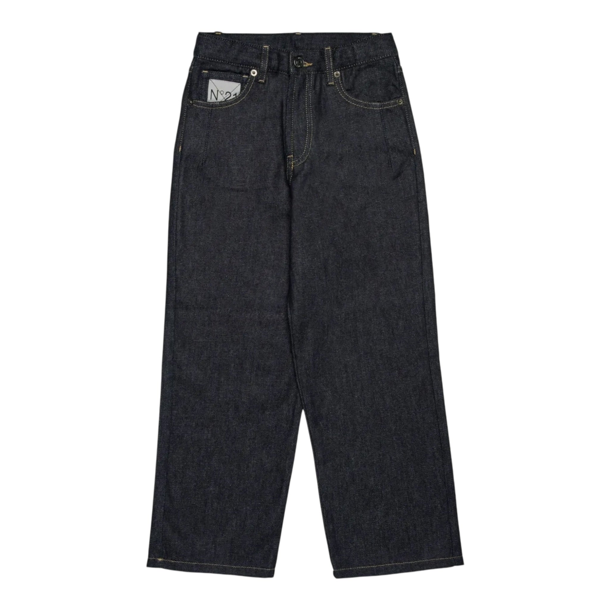 N°21 Jeans tinta unita con Girovita Regolabile Blu per Bambina N2108MX BLU N°21 