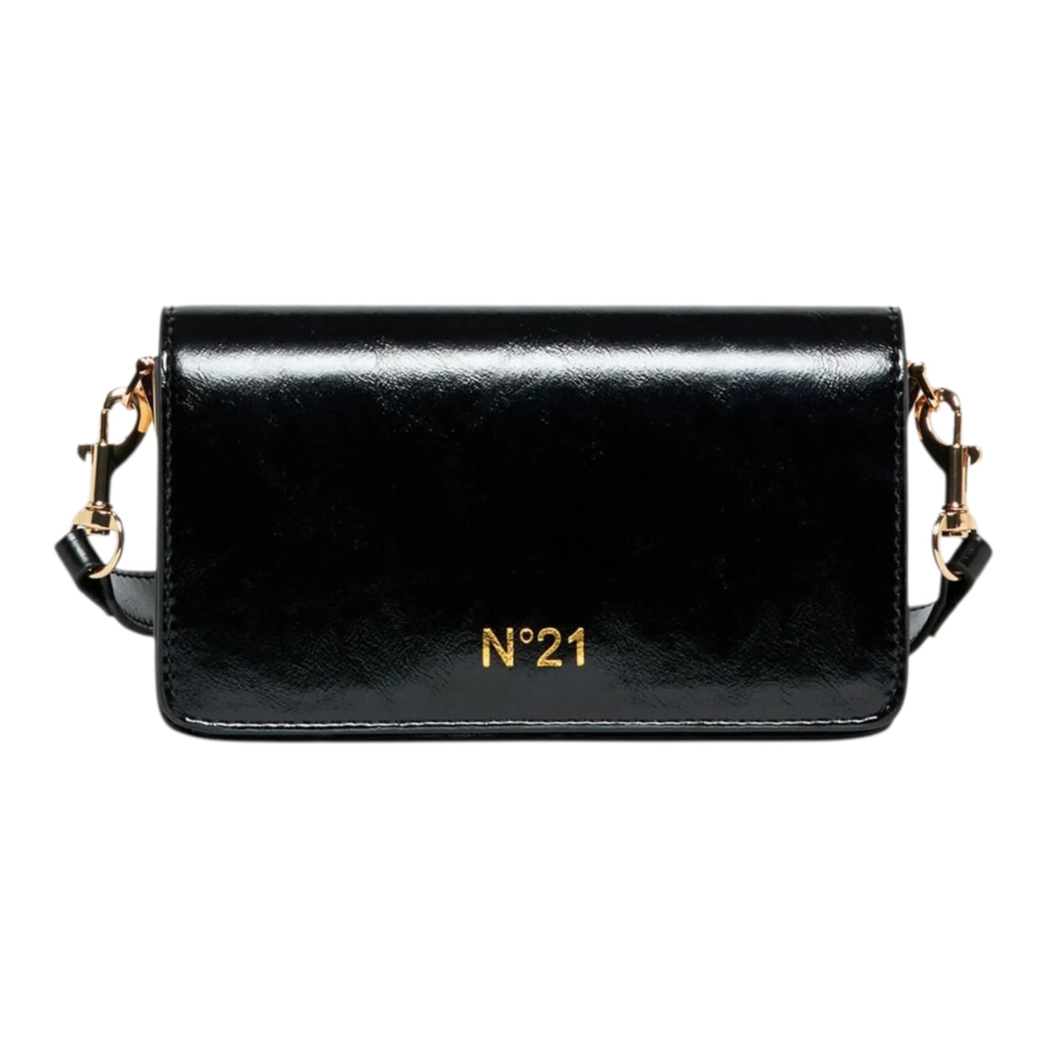 N°21 Borsa tinta unita con Logo Nero per Bambina N21099 NERO N°21 