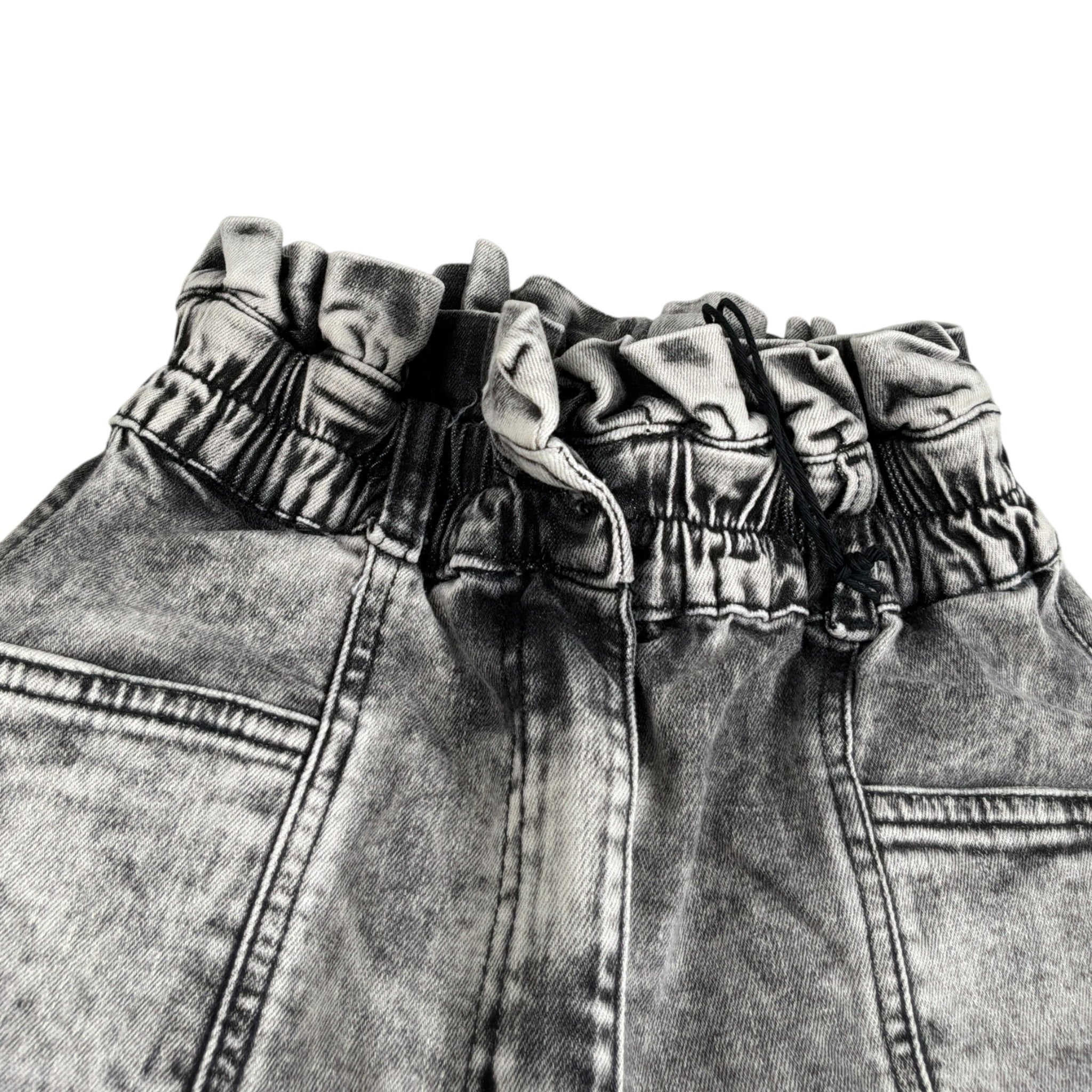 Naice Jeans tinta unita con Elastico In Vita Nero per Bambina 206007 NERO NAICE 