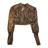 Naice Camicia tinta unita con Applicazioni Bronzo per Bambina NAI23541 BRONZO NAICE 