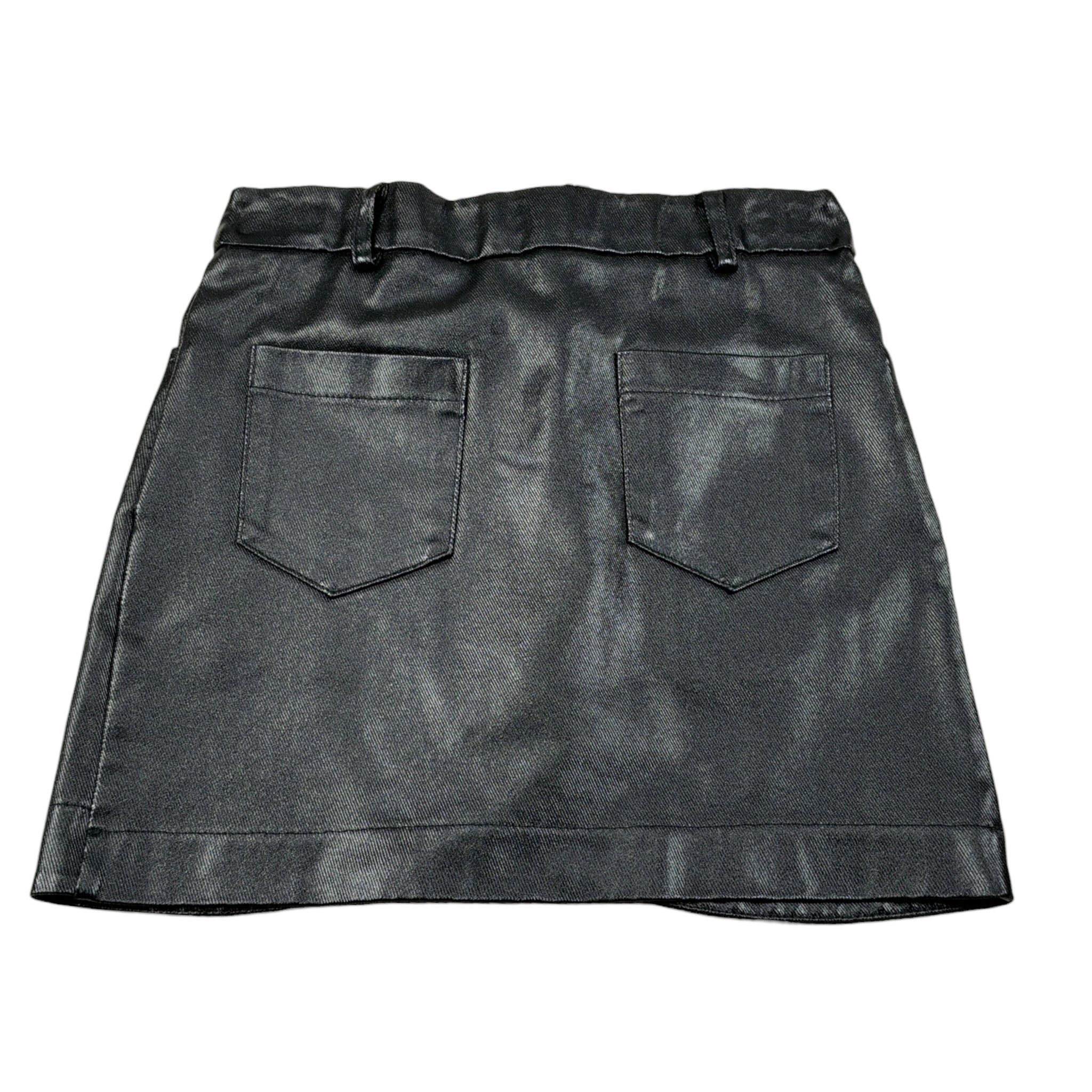 Naice Gonna tinta unita In Ecopelle Nero per Bambina NAI27231 NERO NAICE 
