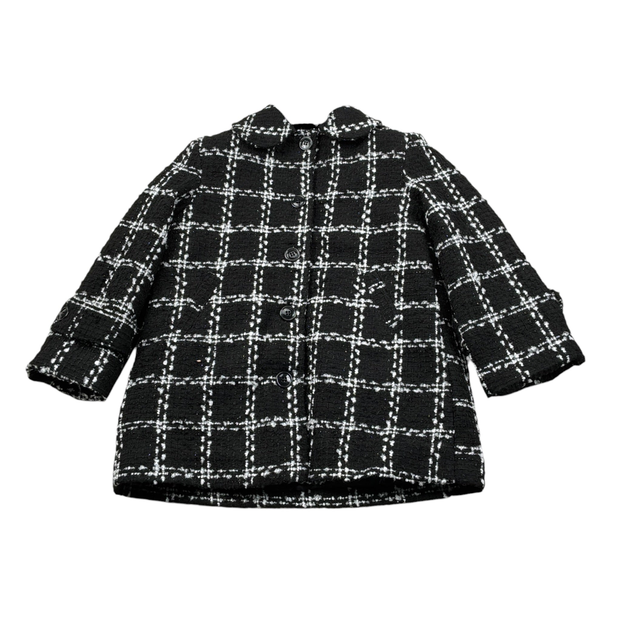 Naida Cappotto tinta unita Nero per Bambina NAGB302 NERO NAIDA 