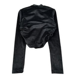 Naida Maglia tinta unita In Velluto Nero per Bambina NAMA337 NERO NAIDA 