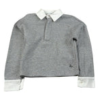 Naida Maglia tinta unita con Profili Camicia Grigio per Bambina NAMA369 GRIGIO NAIDA 
