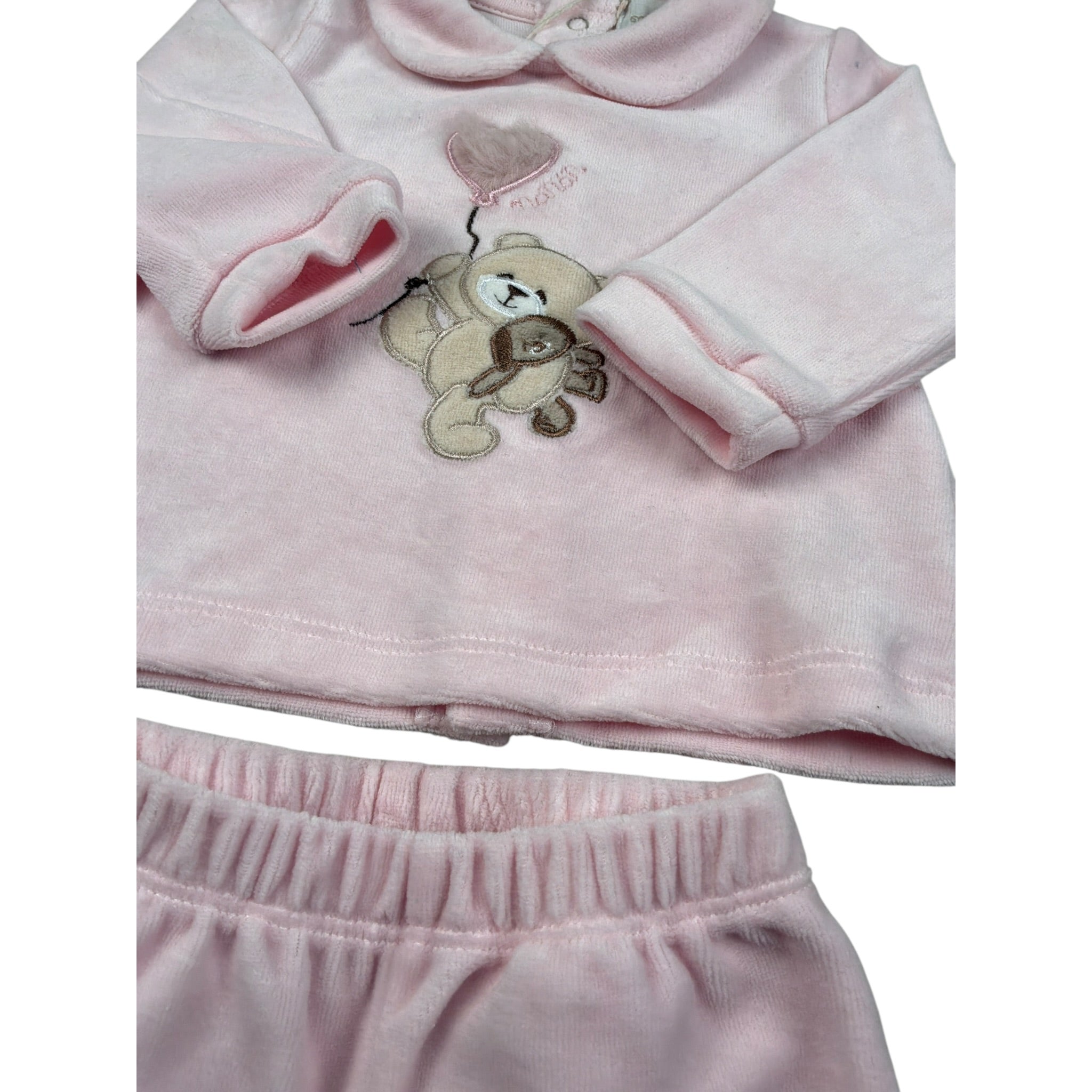 Nanan Completo 2 Pezzi Maglia-Ghettina tinta unita Rosa per Neonata I2401101R ROSA NANAN 