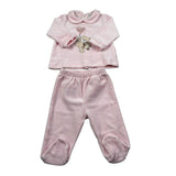 Nanan Completo 2 Pezzi Maglia-Ghettina tinta unita Rosa per Neonata I2401101R ROSA NANAN 