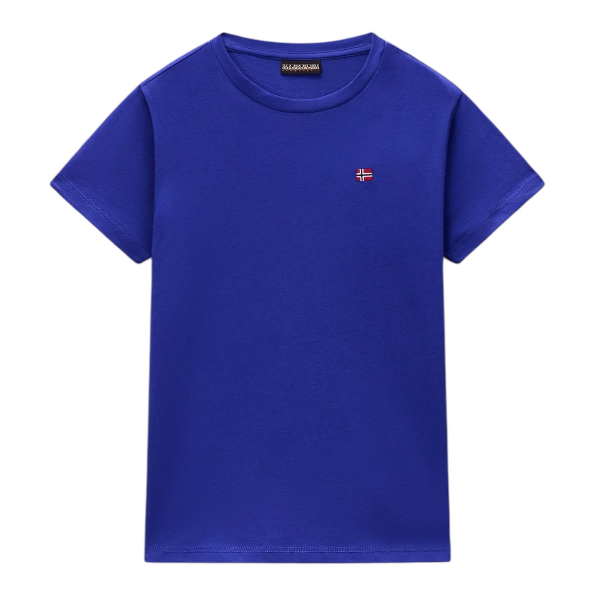 Napapijri T-Shirt tinta unita con Stampa Cobalto per Bambino NP0A4GEHB3B1 COBALTO NAPAPIJRI 