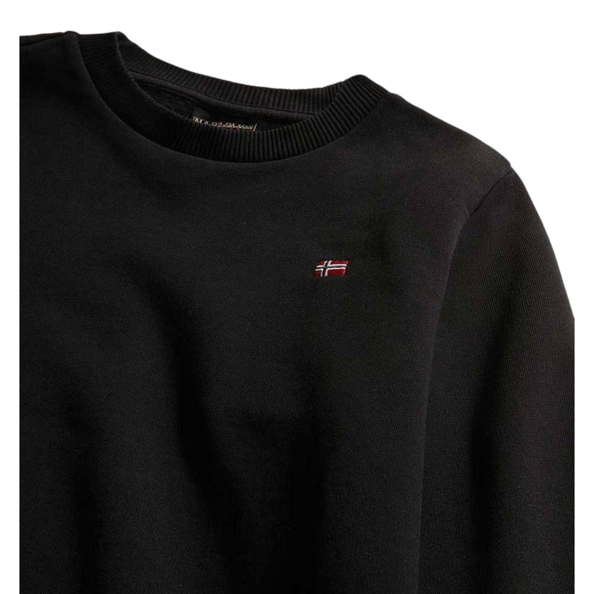 Napapijri Felpa Girocollo tinta unita con Stampa Nero per Bambino NP0A4GMS041 NERO NAPAPIJRI 