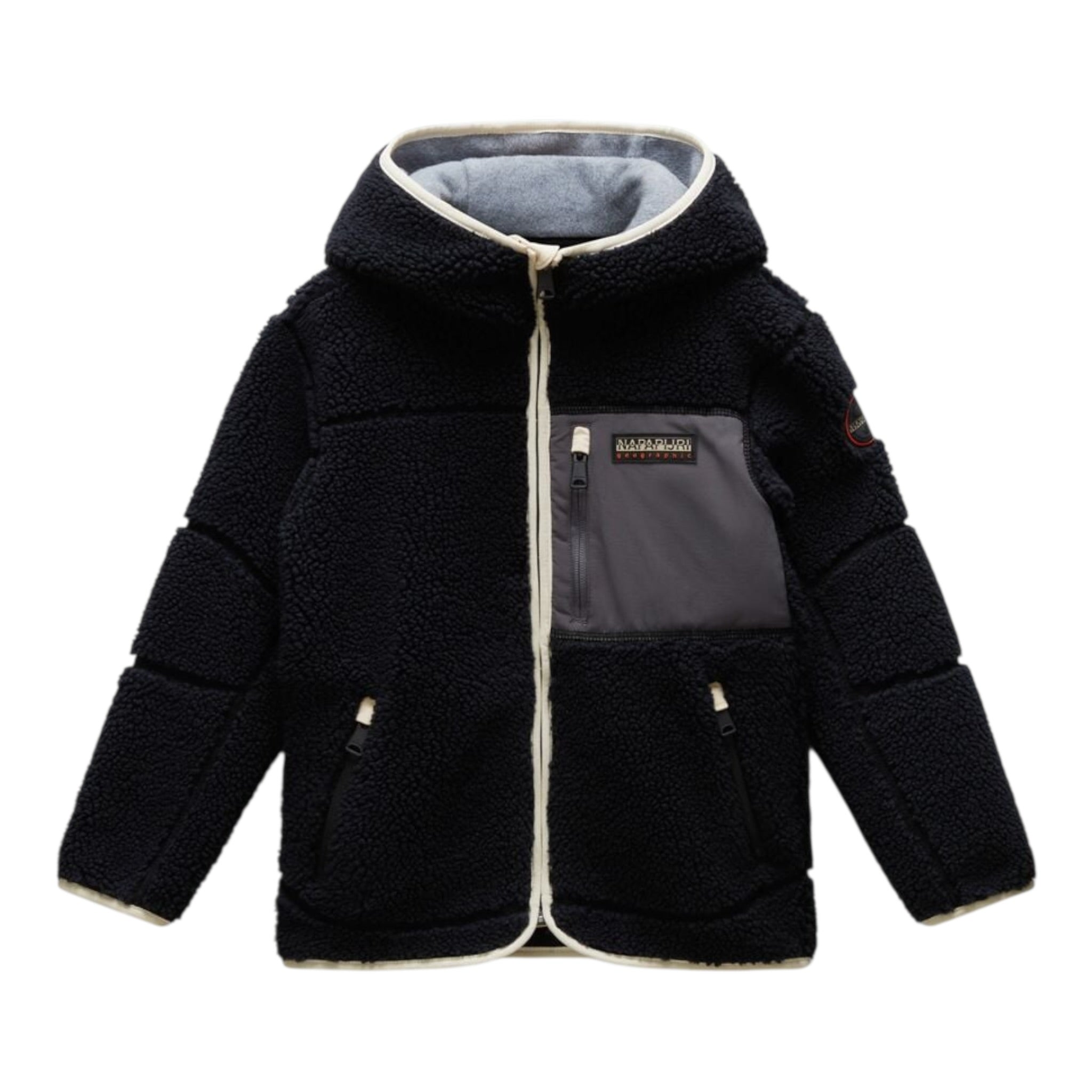 Napapijri Giubbino Modello Teddy tinta unita Nero per Bambino NP0A4HG10411 NERO NAPAPIJRI 
