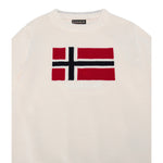 Napapijri Maglia tinta unita con Stampa Panna per Bambino NP0A88ZFN1J1 PANNA NAPAPIJRI 