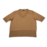 Neera 20.52 T-Shirt tinta unita Scollo A V Cammello per Bambina 25441V10338 CAMMELLO NEERA 20.52 