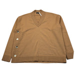 Neera 20.52 Maglia Scollo A V tinta unita Cammello per Bambina 2544610340 CAMMELLO NEERA 20.52 