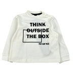 Never Too Shirt Girocollo tinta unita con Stampa Bianco per Neonato NT1073N BIANCO NEVER TOO 