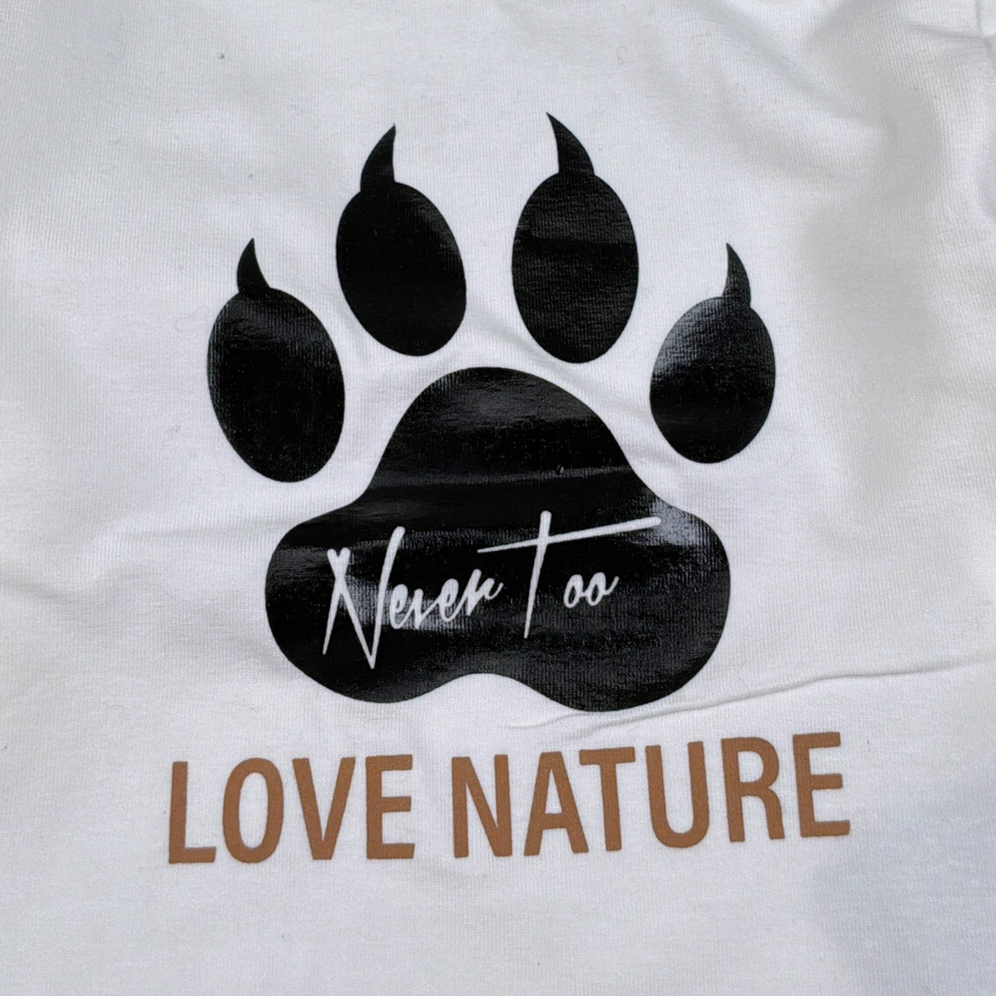 Never Too Shirt Girocollo tinta unita con Stampa Bianco per Neonato NT1840N BIANCO NEVER TOO 