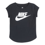 Nike T-Shirt Girocollo tinta unita con Logo Nero per Bambina 36F269 NERO NIKE 