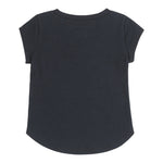 Nike T-Shirt Girocollo tinta unita con Logo Nero per Bambina 36F269 NERO NIKE 