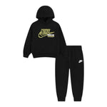 Nike Completo 2 Pezzi Felpa-Pantalone tinta unita Nero per Bambino 66N241J NERO NIKE 