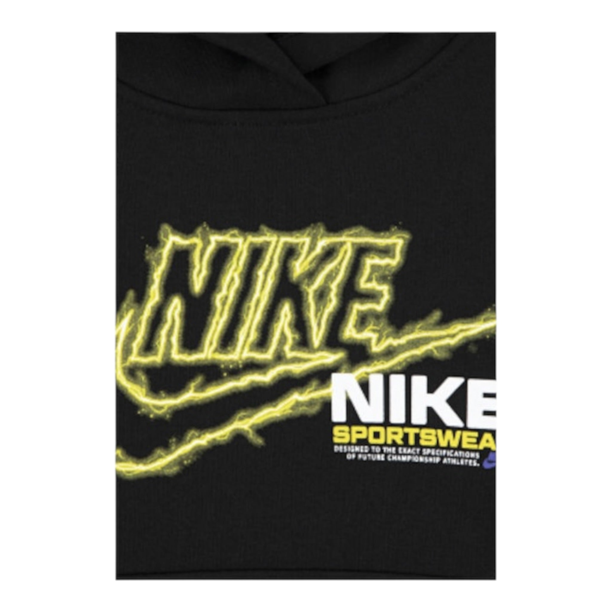 Nike Completo 2 Pezzi Felpa-Pantalone tinta unita Nero per Neonato 66N241 NERO NIKE 