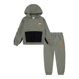 Nike Completo 2Pz Felpa-Pantalone Verde per Neonato 66N496X VERDE NIKE 