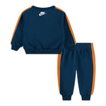 Nike Completo 2 Pezzi Felpa-Pantalone tinta unita Blu per Neonato 66N497 BLU NIKE 