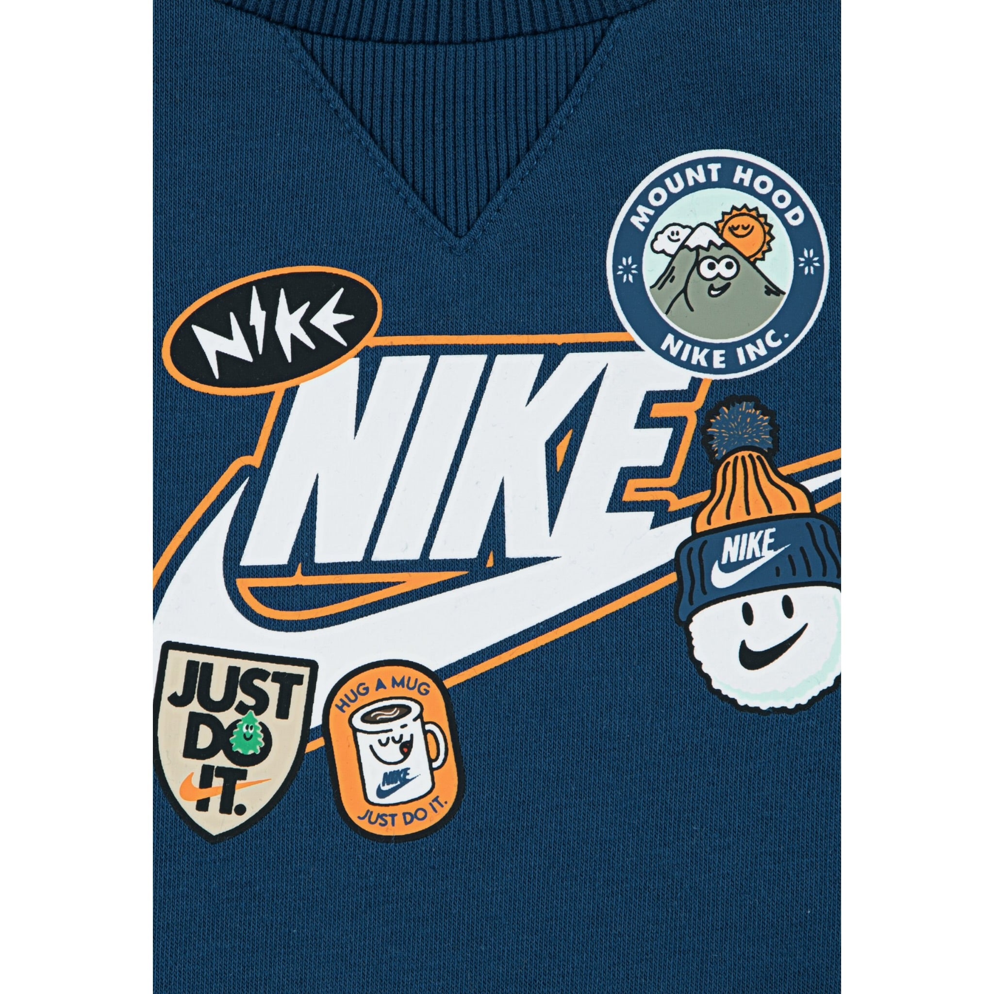 Nike Completo 2 Pezzi Felpa-Pantalone tinta unita Blu per Neonato 66N497 BLU NIKE 