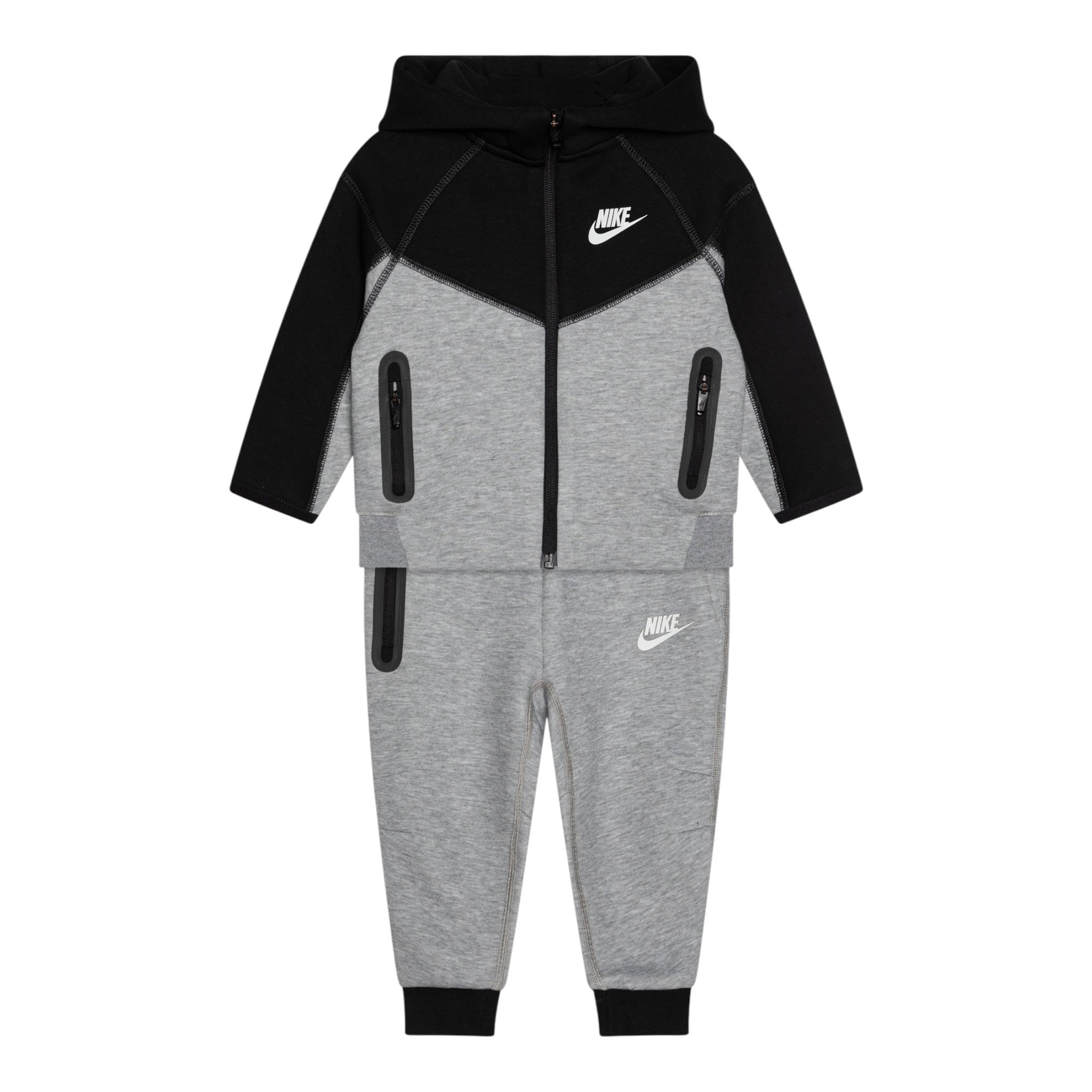 Nike Completo 2 Pezzi Felpa-Pantalone tinta unita Grigio/Nero per Bambino 86M880X GRIGIO/NERO NIKE 