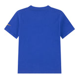 Nike T-Shirt Girocollo Tinta Unit con Stampe Blu per Bambino 86N504 BLU NIKE 