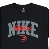 Nike T-Shirt tinta unita Girocollo con Stampa Nero per Bambino 9Q1204 NERO NIKE 