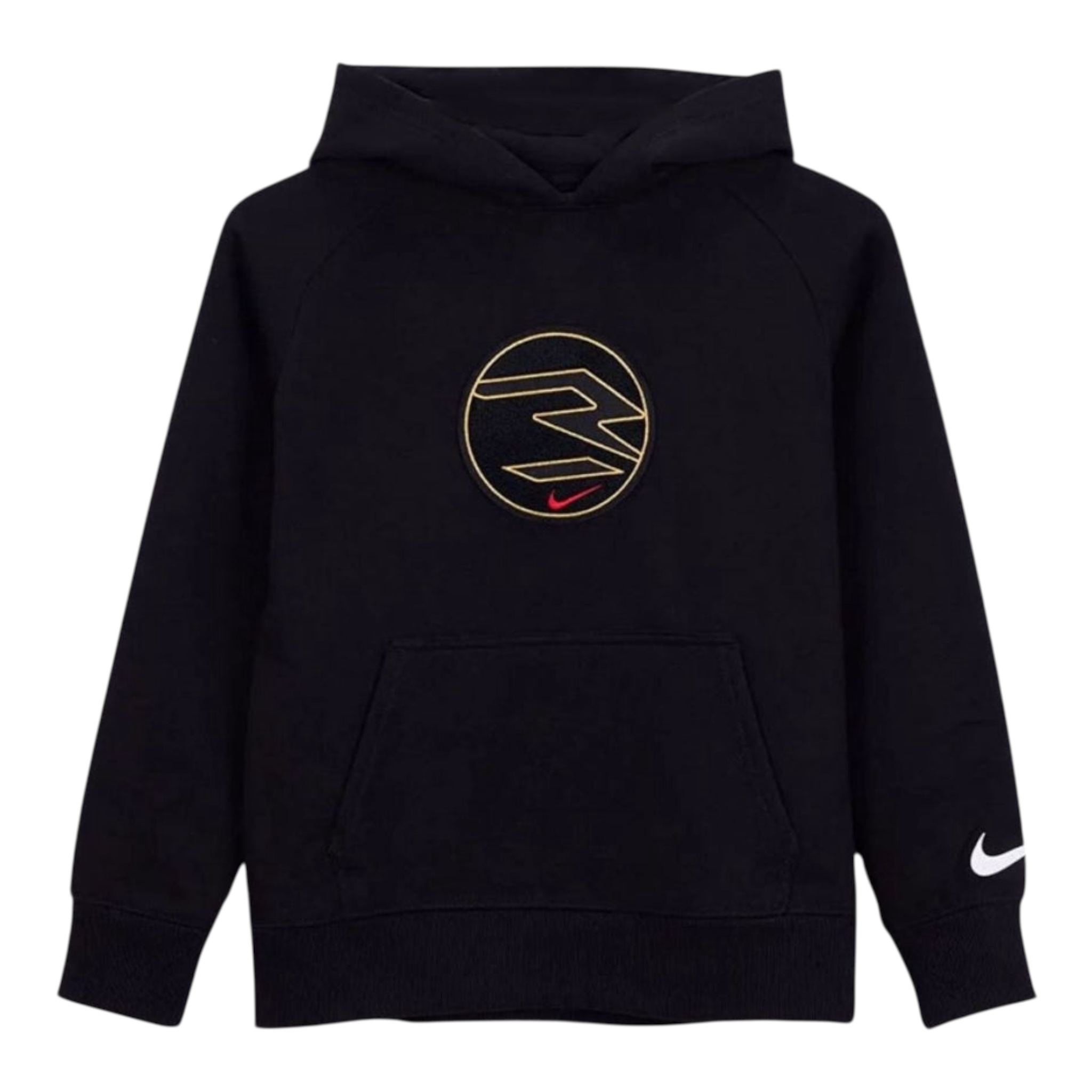 Nike Felpa tinta unita con Cappuccio E Stampa Nero per Bambino 9Q1208X NERO NIKE 