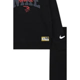 Nike Completo 2 Pezzi Felpa-Pantalone Nero per Bambino 9Q1211 NERO NIKE 