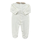 Ninnaoh Tutina tinta unita con Applicazioni Bianco/Beige per Neonata 10PR21965 BIANCO/BEIGE NINNAOH 