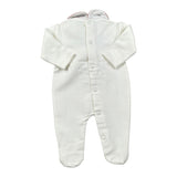 Ninnaoh Tutina tinta unita con Applicazioni Bianco/Rosa per Neonata 10PR21965 BIANCO/ROSA NINNAOH 