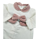 Ninnaoh Tutina tinta unita con Applicazioni Bianco/Rosa per Neonata 10PR21965 BIANCO/ROSA NINNAOH 