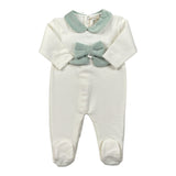 Ninnaoh Tutina tinta unita con Applicazioni Bianco/Verde per Neonata 10PR21965 BIANCO/VERDE NINNAOH 