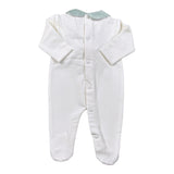 Ninnaoh Tutina tinta unita con Applicazioni Bianco/Verde per Neonata 10PR21965 BIANCO/VERDE NINNAOH 