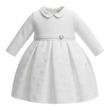 Ninnaoh Abito Cerimonia tinta unita con Cintura Bianco per Neonata I23AB01 BIANCO NINNAOH 