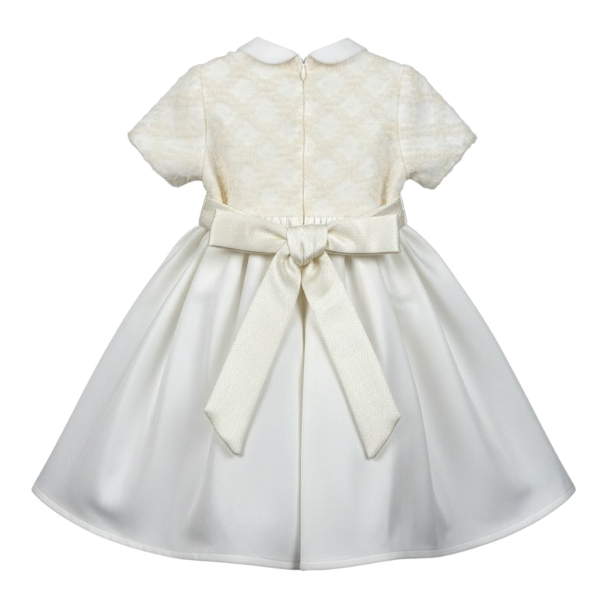 Ninnaoh Abito Cerimonia tinta unita con Tulle Panna per Bambina I23AB13J PANNA NINNAOH 
