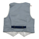 Ninnaoh Gilet tinta unita con Microfantasia Azzurro per Bambino I23GI238 AZZURRO NINNAOH 