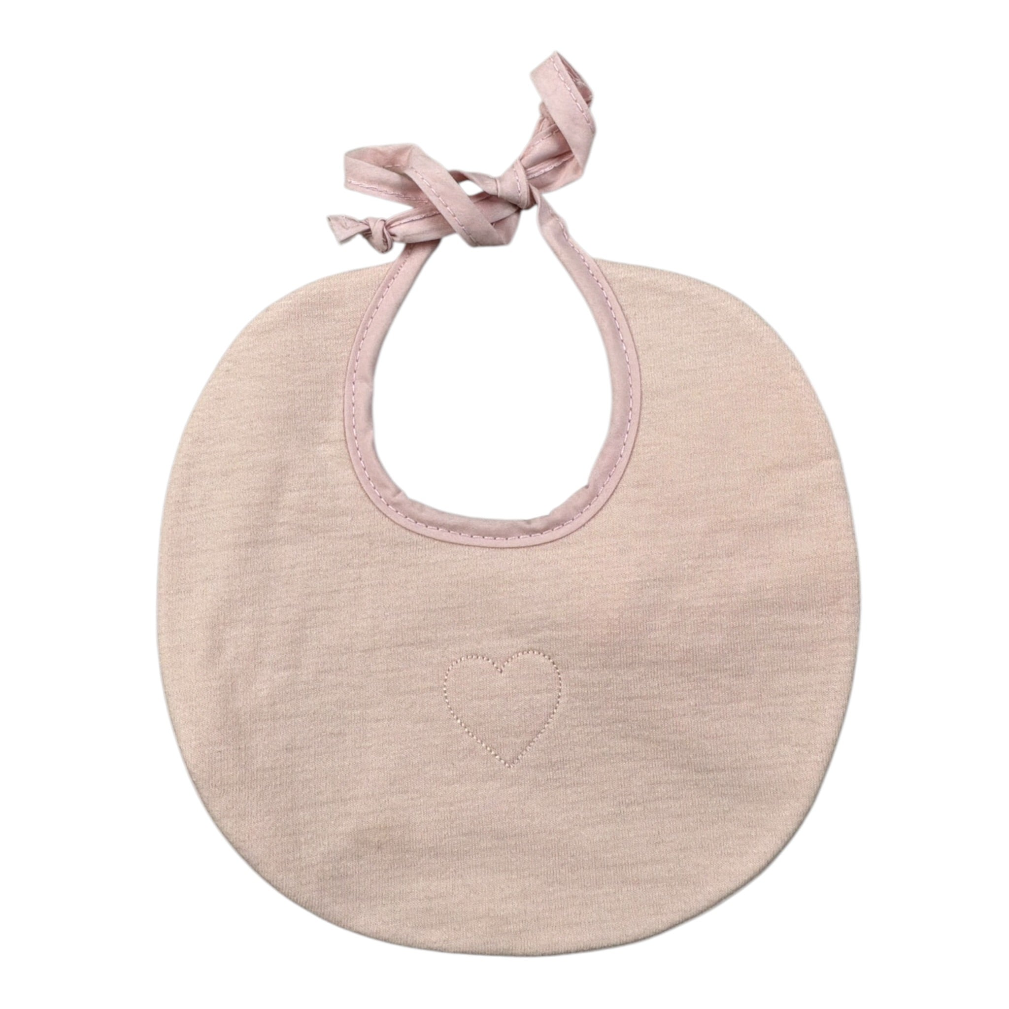 Ninnaoh Bavetta tinta unita con Ricami Rosa per Neonata I25BA5 ROSA NINNAOH 