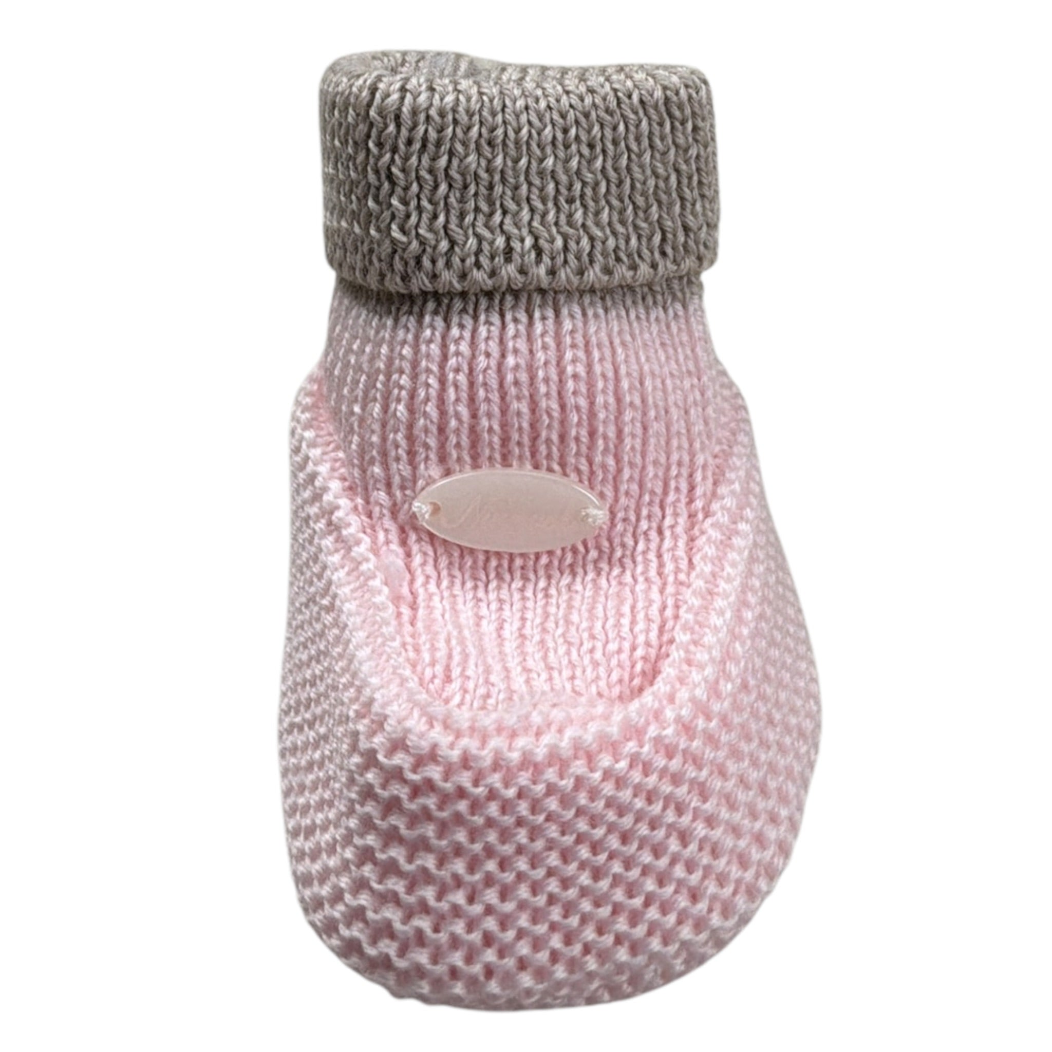 Ninnaoh Babbucce tinta unita In Filo Rosa per Neonata I25BABF324 ROSA NINNAOH 