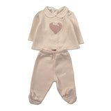 Ninnaoh Completo 2Pz Maglia-Ghettina Rosa per Neonata I25C2 ROSA NINNAOH 