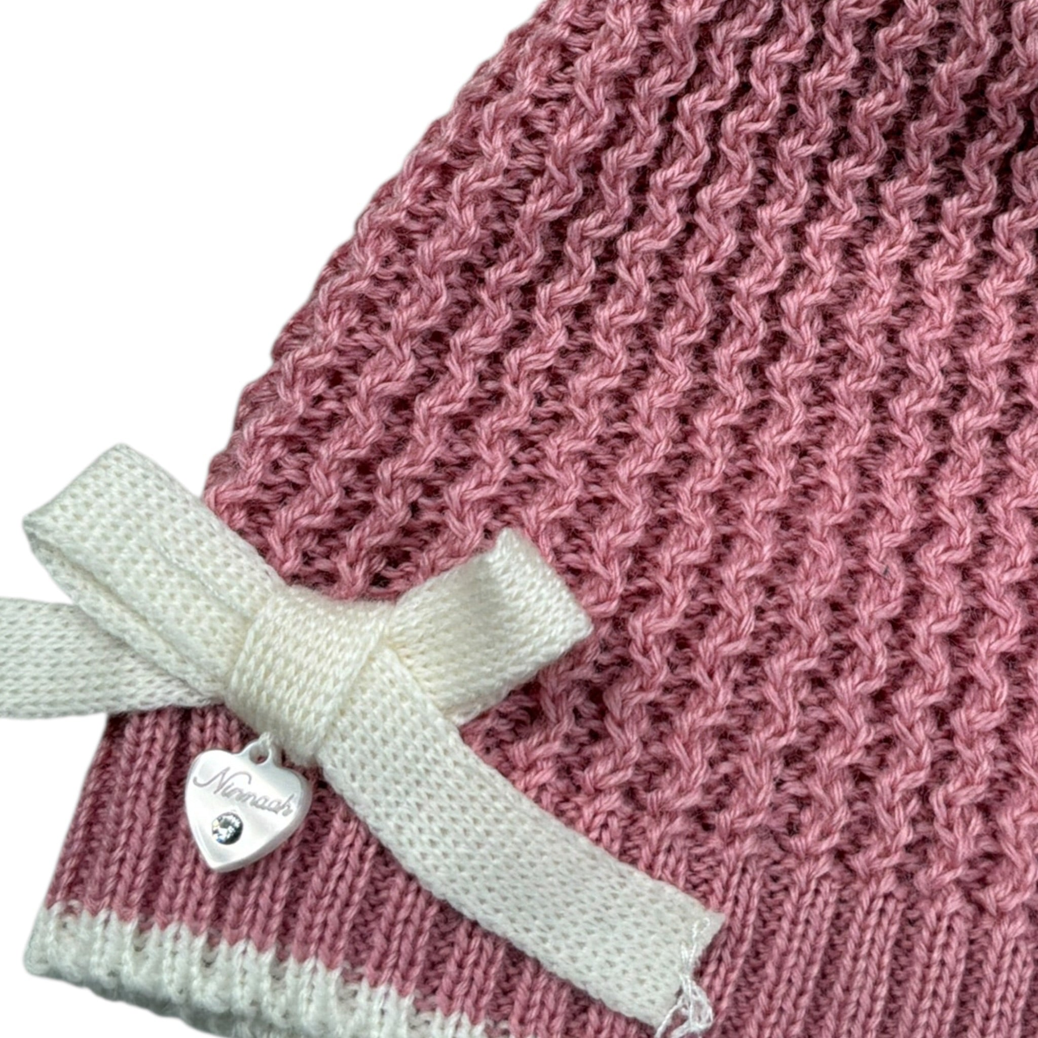 Ninnaoh Cappello tinta unita In Filo Rosa per Neonata I25CAF308 ROSA NINNAOH 