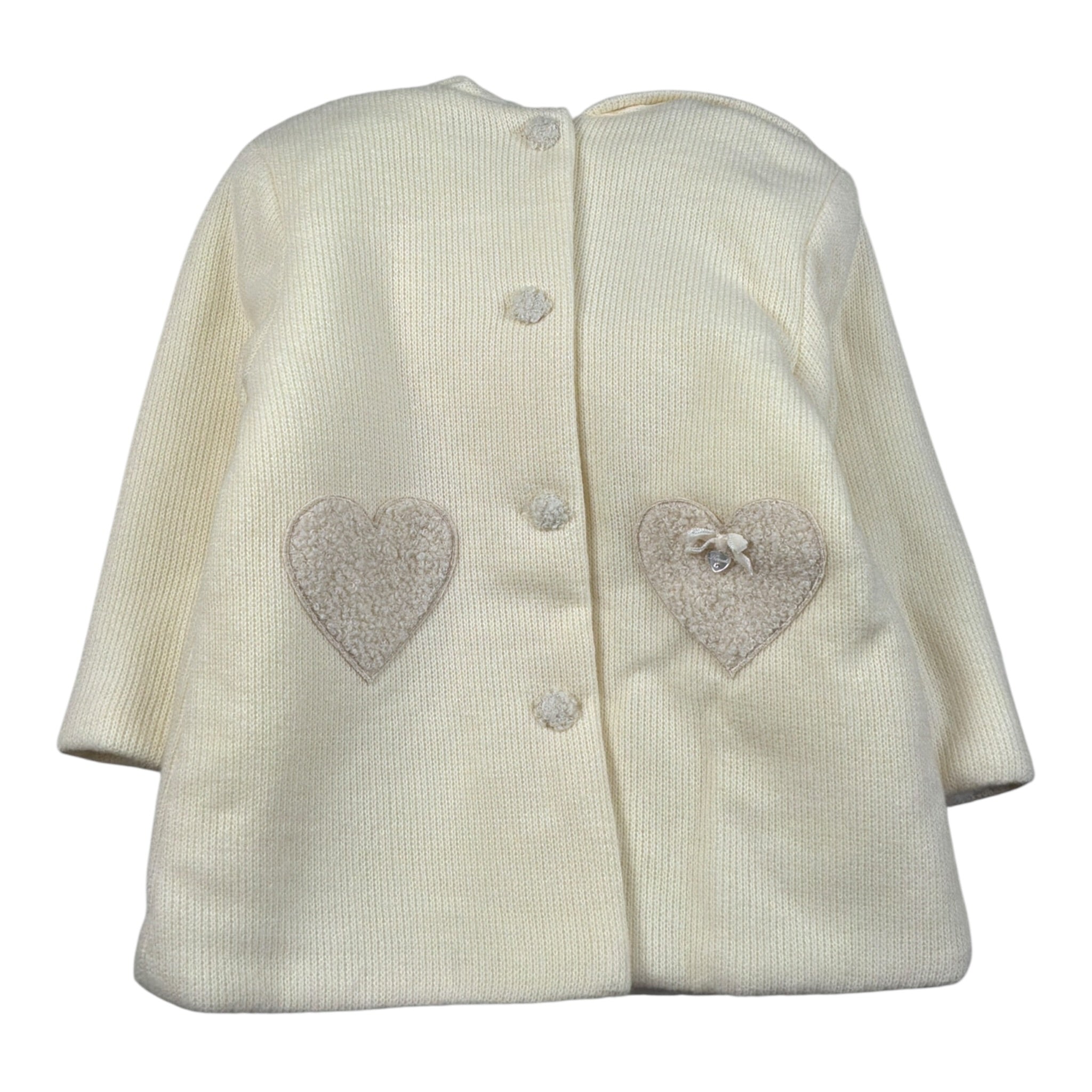 Ninnaoh Cappotto tinta unita con Cappuccio Panna per Neonata I25CAP702X PANNA NINNAOH 