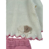 Ninnaoh Completo 2Pz Bicolore Bianco/Rosa per Neonata I25CF307 BIANCO/ROSA NINNAOH 